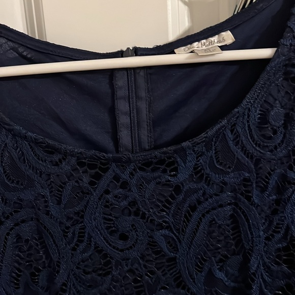 Brand new navy blue dress with lace floral - Picture 7 of 8